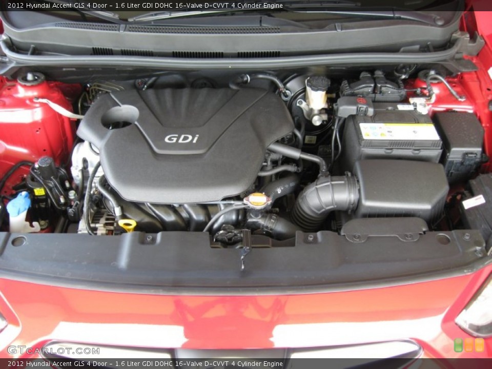 1.6 Liter GDI DOHC 16-Valve D-CVVT 4 Cylinder Engine for the 2012 Hyundai Accent #52584482