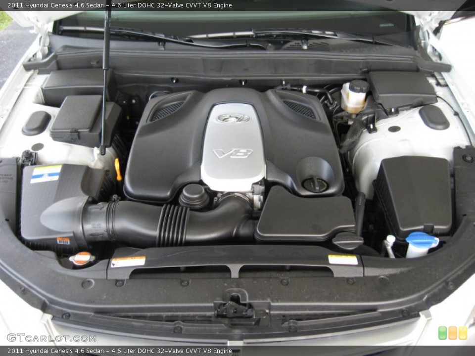 4.6 Liter DOHC 32-Valve CVVT V8 Engine for the 2011 Hyundai Genesis #52585217