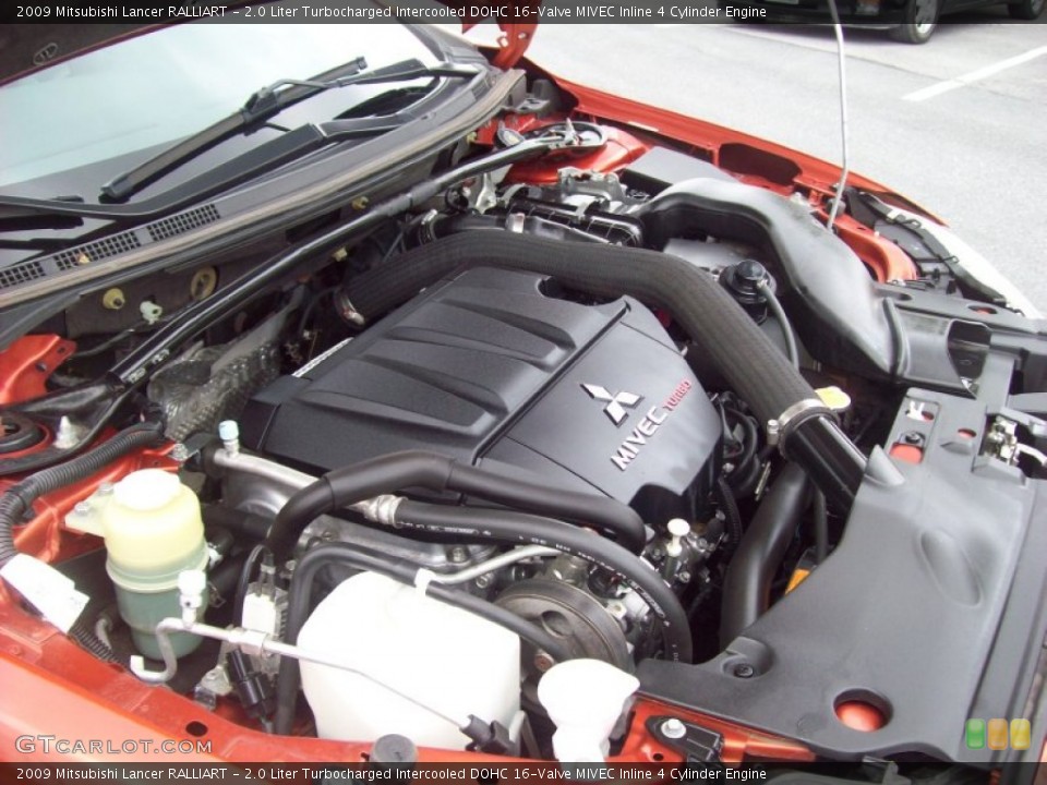 2.0 Liter Turbocharged Intercooled DOHC 16-Valve MIVEC Inline 4 Cylinder Engine for the 2009 Mitsubishi Lancer #52594748