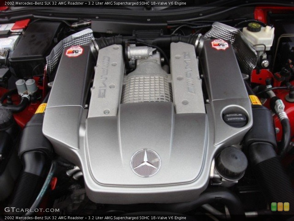 3.2 Liter AMG Supercharged SOHC 18-Valve V6 2002 Mercedes-Benz SLK Engine