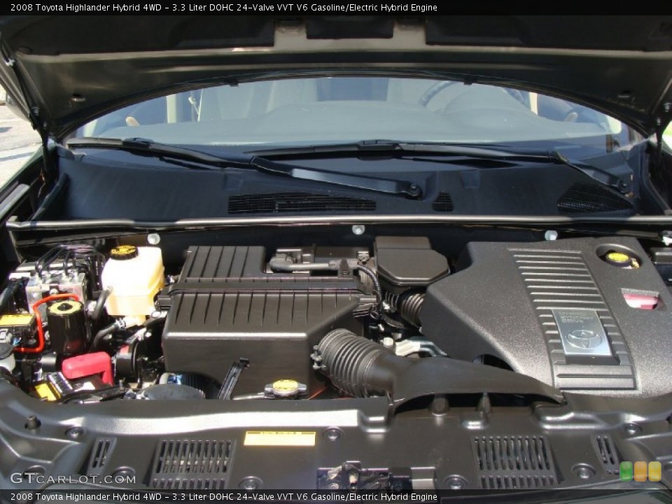 3.3 Liter DOHC 24-Valve VVT V6 Gasoline/Electric Hybrid Engine for the 2008 Toyota Highlander #52694667