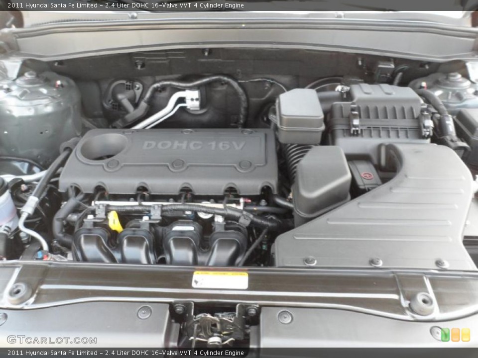 2.4 Liter DOHC 16-Valve VVT 4 Cylinder Engine for the 2011 Hyundai Santa Fe #52745772