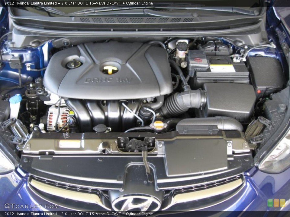 2.0 Liter DOHC 16-Valve D-CVVT 4 Cylinder Engine for the 2012 Hyundai Elantra #52748072