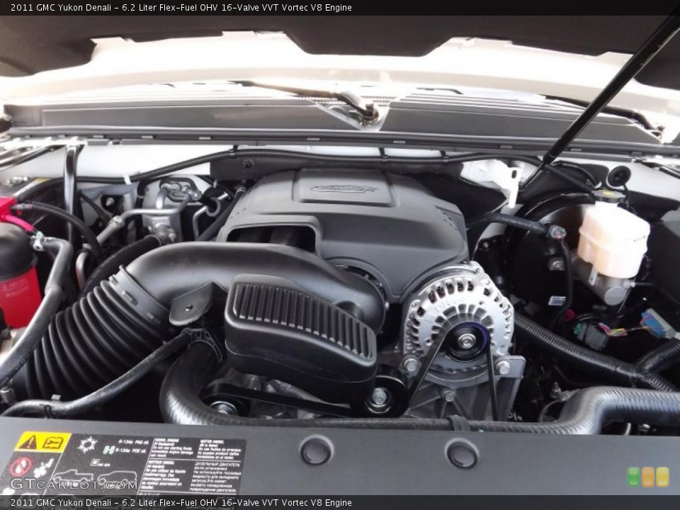 6.2 Liter Flex-Fuel OHV 16-Valve VVT Vortec V8 2011 GMC Yukon Engine