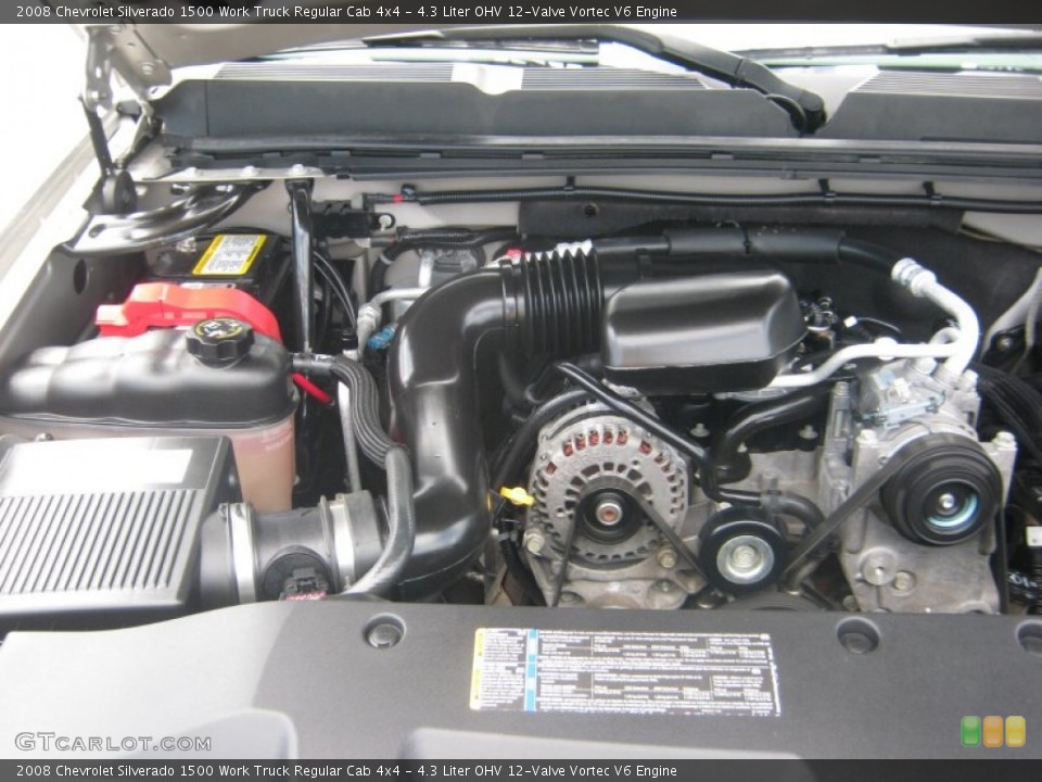 4.3 Liter OHV 12-Valve Vortec V6 Engine for the 2008 Chevrolet Silverado 1500 #52813451
