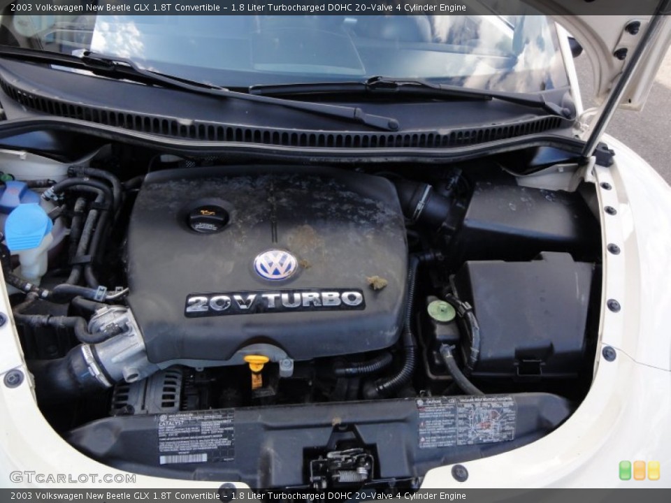 1.8 Liter Turbocharged DOHC 20-Valve 4 Cylinder Engine for the 2003 Volkswagen New Beetle #52825697
