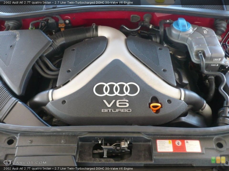 2.7 Liter Twin-Turbocharged DOHC 30-Valve V6 2002 Audi A6 Engine