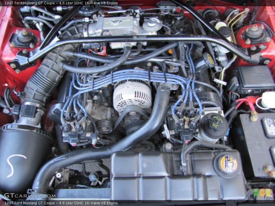 4.6 Liter SOHC 16-Valve V8 Engine for the 1997 Ford Mustang #52837857