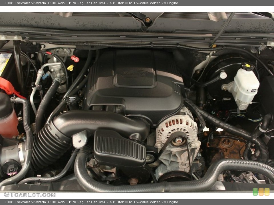 4.8 Liter OHV 16-Valve Vortec V8 Engine for the 2008 Chevrolet Silverado 1500 #52853133