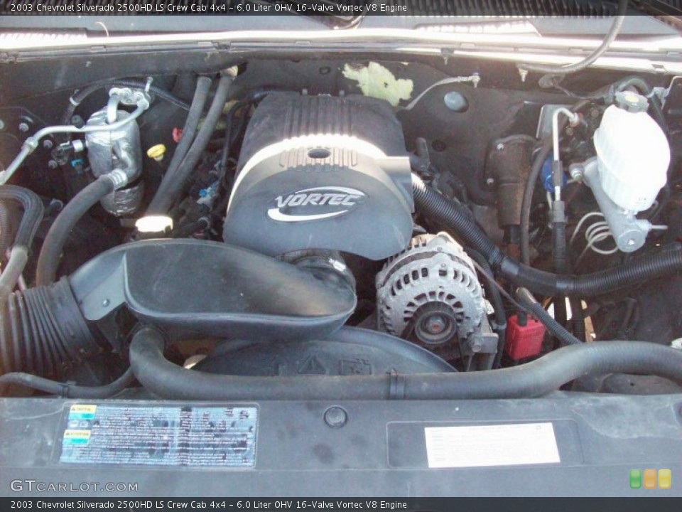 6.0 Liter OHV 16-Valve Vortec V8 Engine for the 2003 Chevrolet Silverado 2500HD #52874688