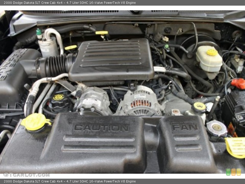 4.7 Liter SOHC 16-Valve PowerTech V8 Engine for the 2000 Dodge Dakota #52889424
