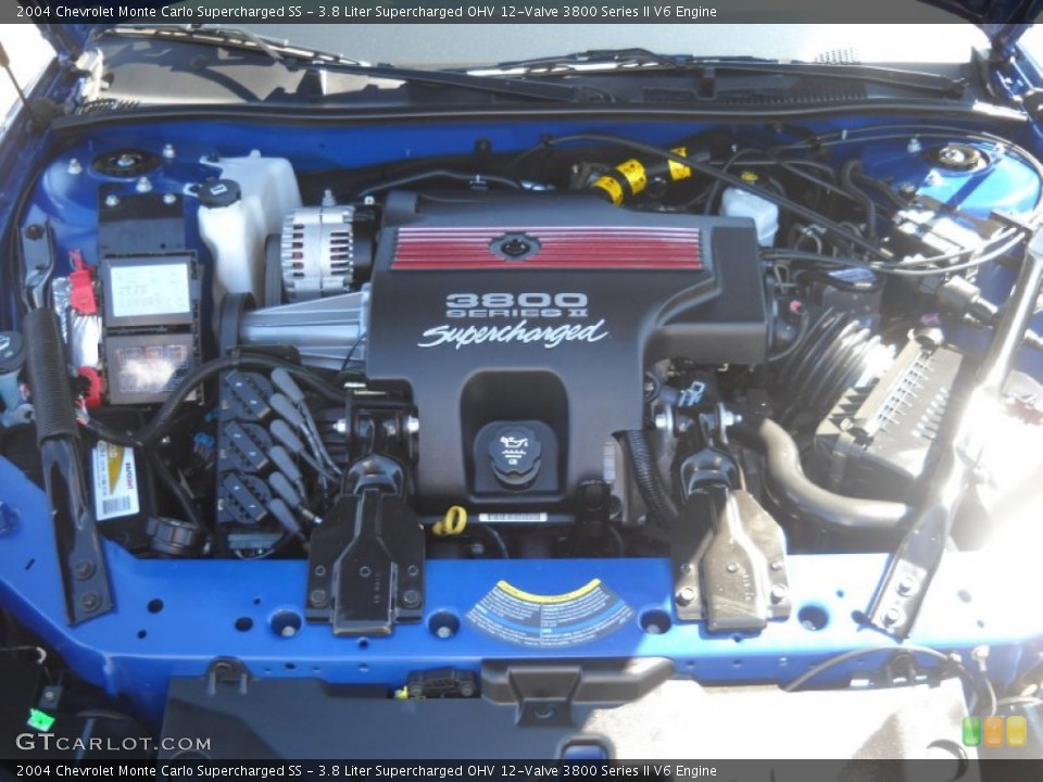 3.8 Liter Supercharged OHV 12-Valve 3800 Series II V6 Engine for the 2004 Chevrolet Monte Carlo #52900404