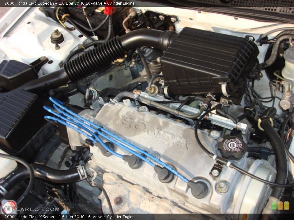1.6 Liter SOHC 16-Valve 4 Cylinder Engine for the 2000 Honda Civic #52914801
