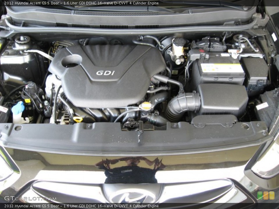 1.6 Liter GDI DOHC 16-Valve D-CVVT 4 Cylinder Engine for the 2012 Hyundai Accent #52925248