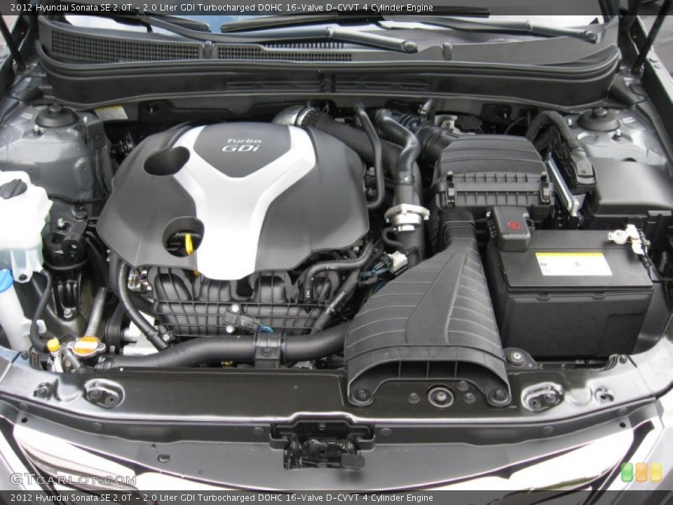 2.0 Liter GDI Turbocharged DOHC 16-Valve D-CVVT 4 Cylinder Engine for the 2012 Hyundai Sonata #52986112