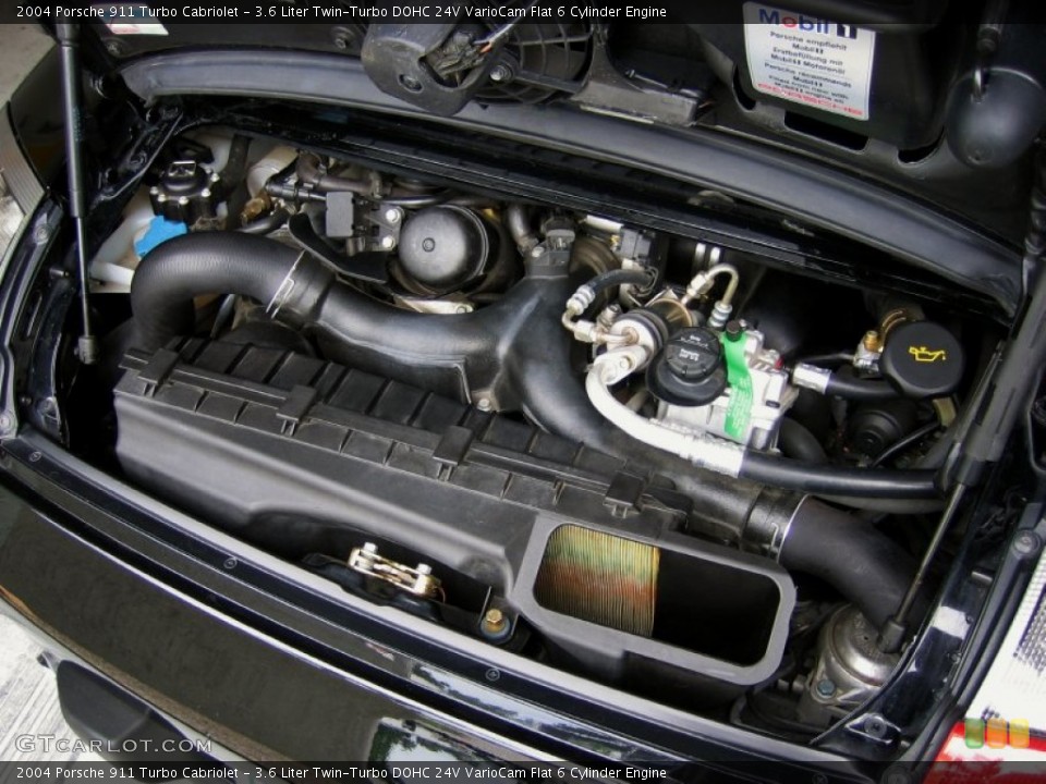 3.6 Liter Twin-Turbo DOHC 24V VarioCam Flat 6 Cylinder Engine for the 2004 Porsche 911 #52986202
