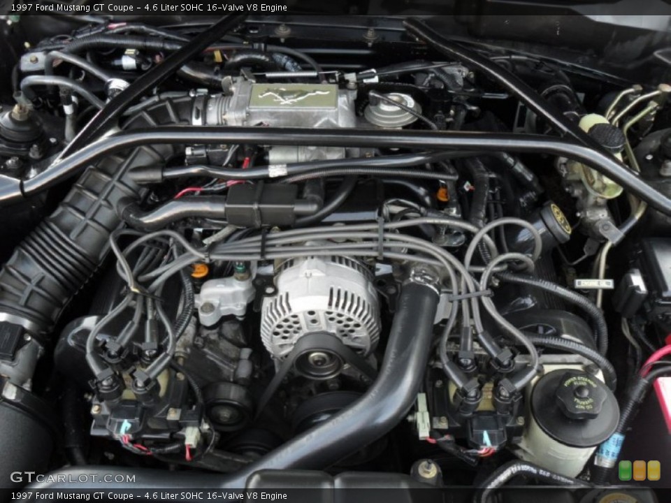 4.6 Liter SOHC 16-Valve V8 Engine for the 1997 Ford Mustang #52989358