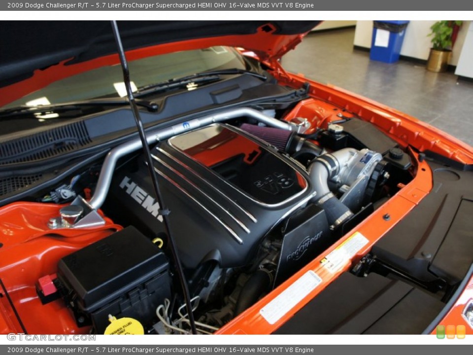 5.7 Liter ProCharger Supercharged HEMI OHV 16-Valve MDS VVT V8 Engine for the 2009 Dodge Challenger #52997347