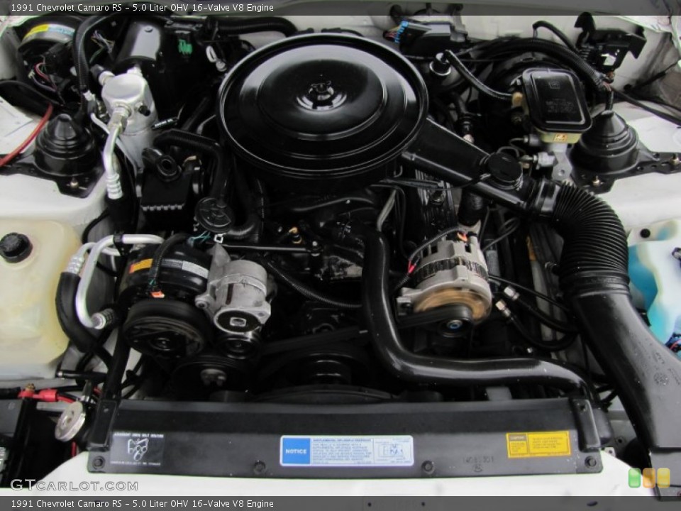 5.0 Liter OHV 16-Valve V8 1991 Chevrolet Camaro Engine