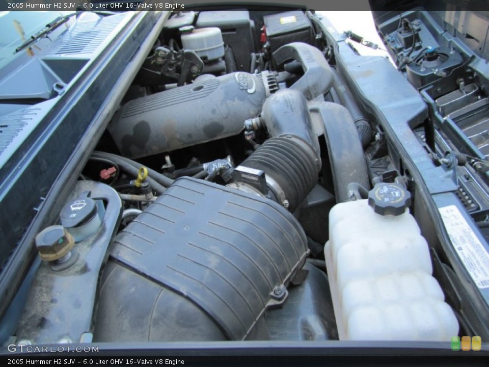 6.0 Liter OHV 16-Valve V8 Engine for the 2005 Hummer H2 #53003932