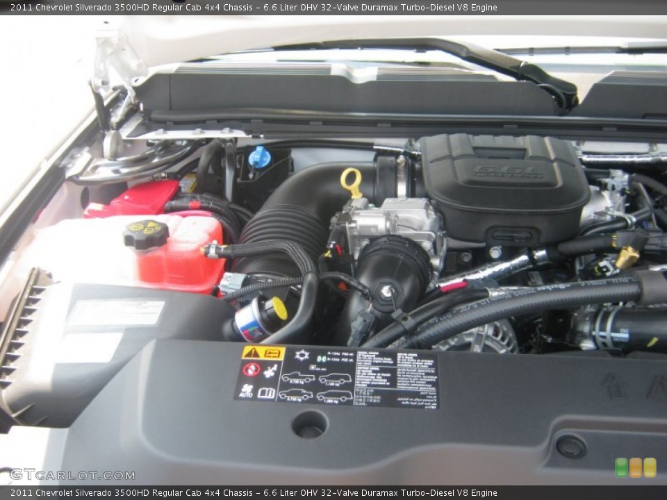 6.6 Liter OHV 32-Valve Duramax Turbo-Diesel V8 Engine for the 2011 Chevrolet Silverado 3500HD #53012750