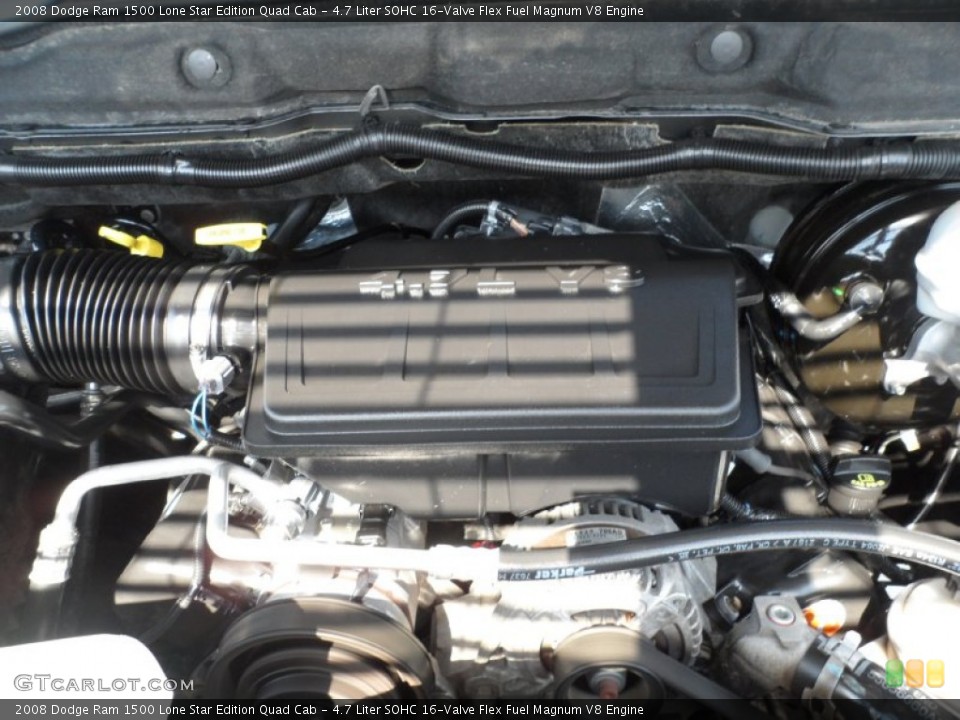 4.7 Liter SOHC 16-Valve Flex Fuel Magnum V8 Engine for the 2008 Dodge Ram 1500 #53051993