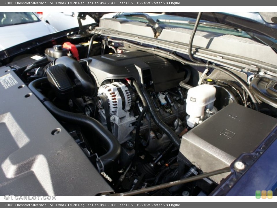 4.8 Liter OHV 16-Valve Vortec V8 Engine for the 2008 Chevrolet Silverado 1500 #53055908
