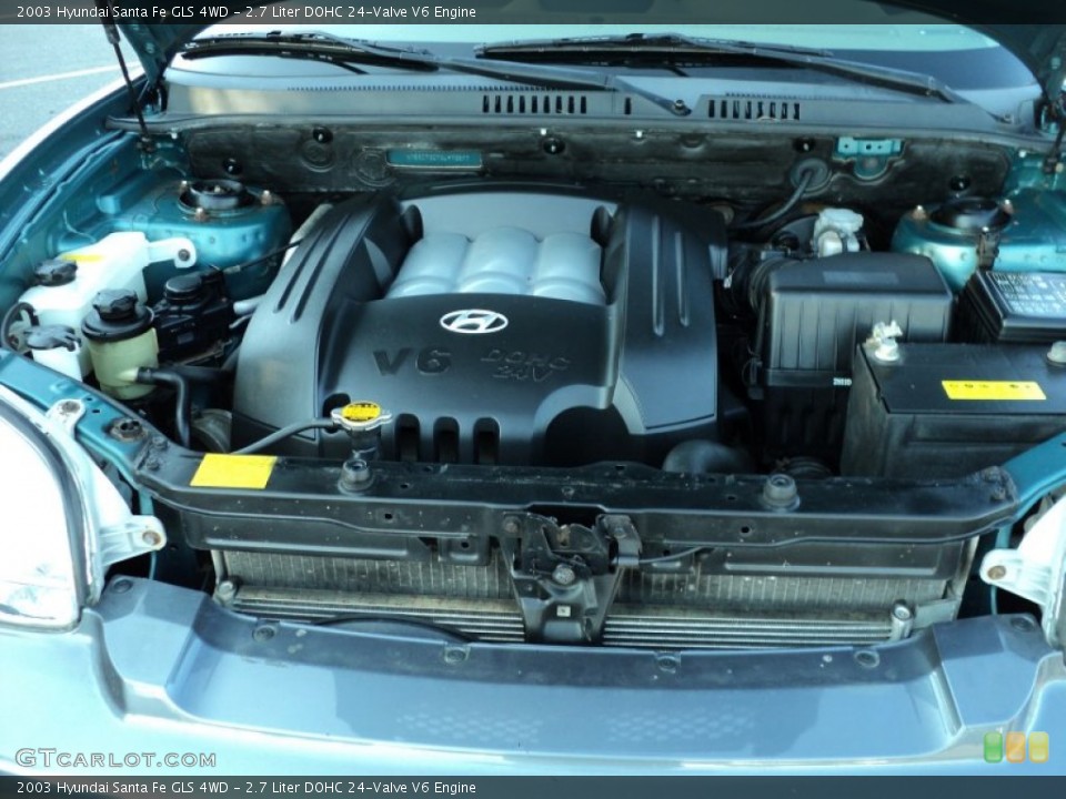 2.7 Liter DOHC 24-Valve V6 Engine for the 2003 Hyundai Santa Fe #53071426