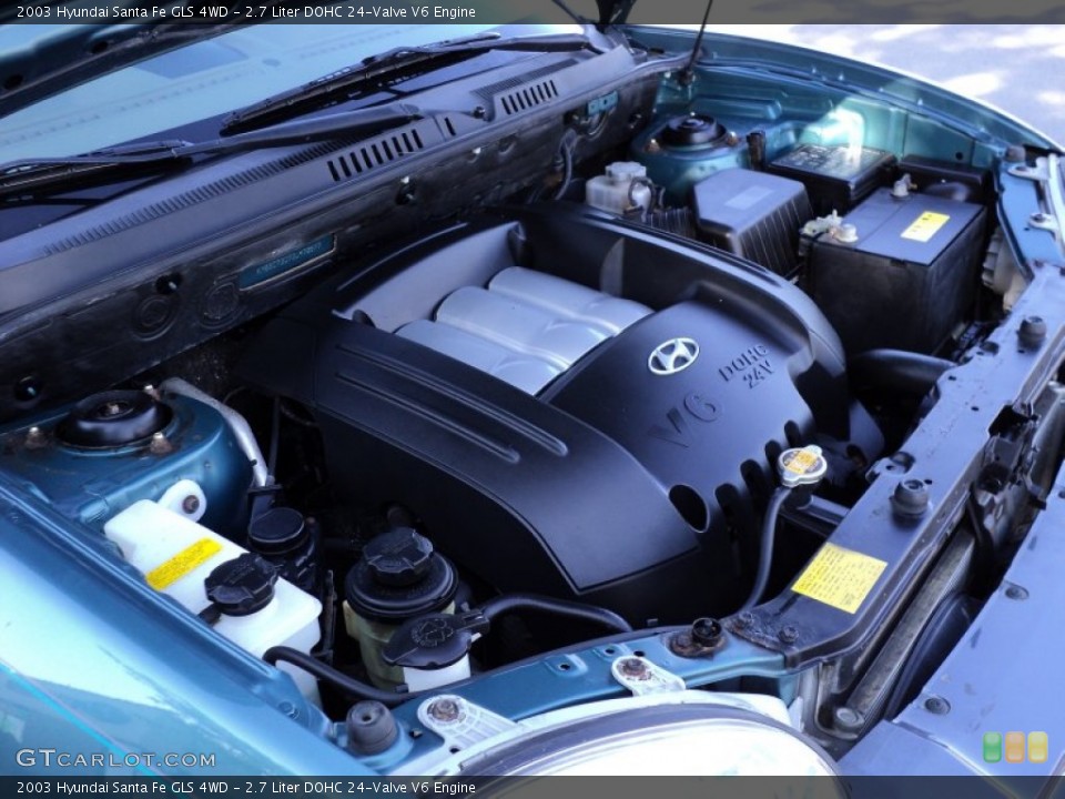 2.7 Liter DOHC 24-Valve V6 Engine for the 2003 Hyundai Santa Fe #53071441