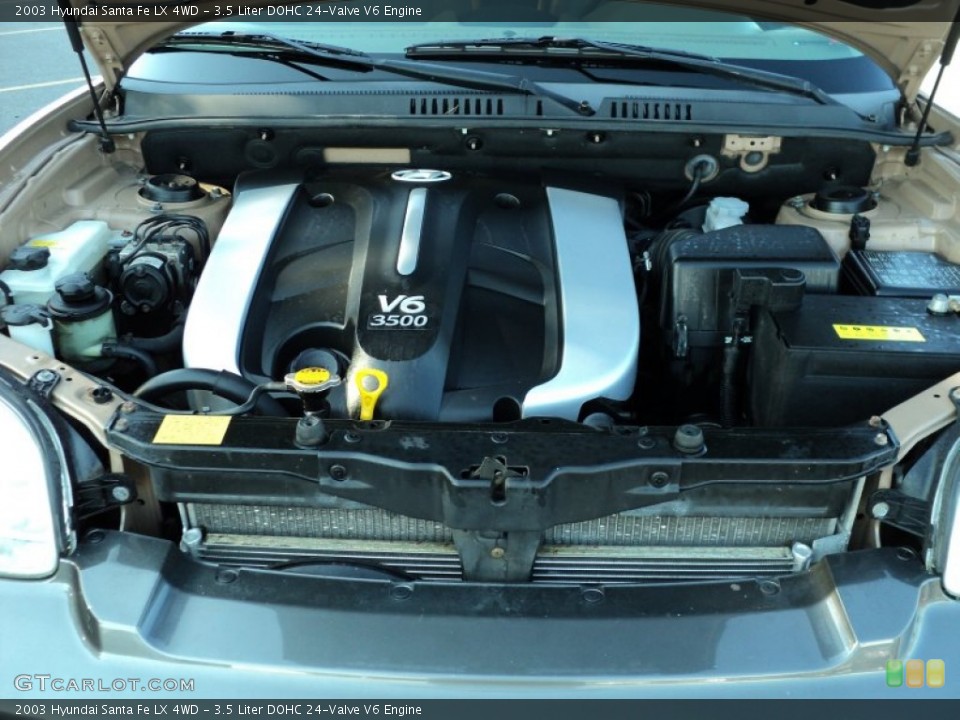 3.5 Liter DOHC 24-Valve V6 Engine for the 2003 Hyundai Santa Fe #53071990