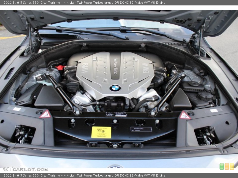 4.4 Liter TwinPower Turbocharged DFI DOHC 32-Valve VVT V8 Engine for the 2011 BMW 5 Series #53095391