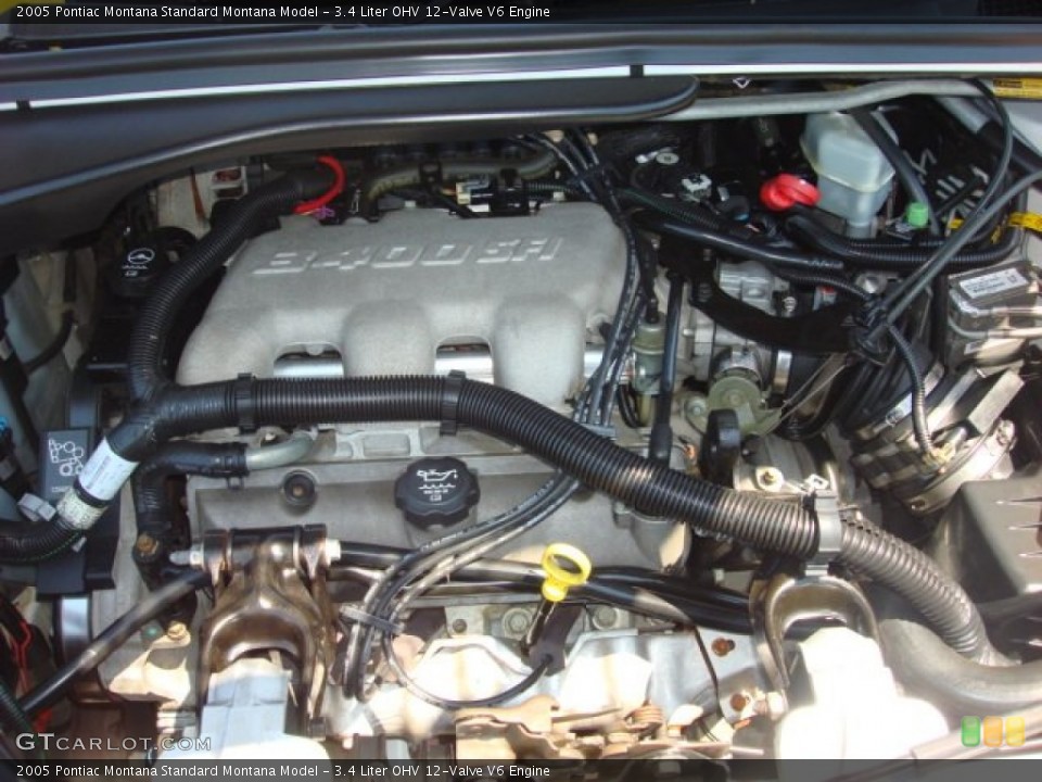 3.4 Liter OHV 12-Valve V6 2005 Pontiac Montana Engine
