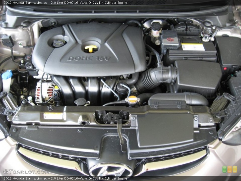 2.0 Liter DOHC 16-Valve D-CVVT 4 Cylinder Engine for the 2012 Hyundai Elantra #53134051