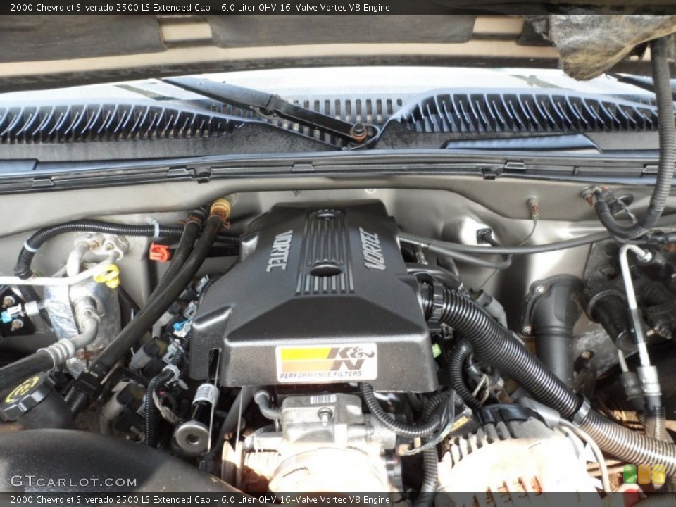 6.0 Liter OHV 16-Valve Vortec V8 2000 Chevrolet Silverado 2500 Engine