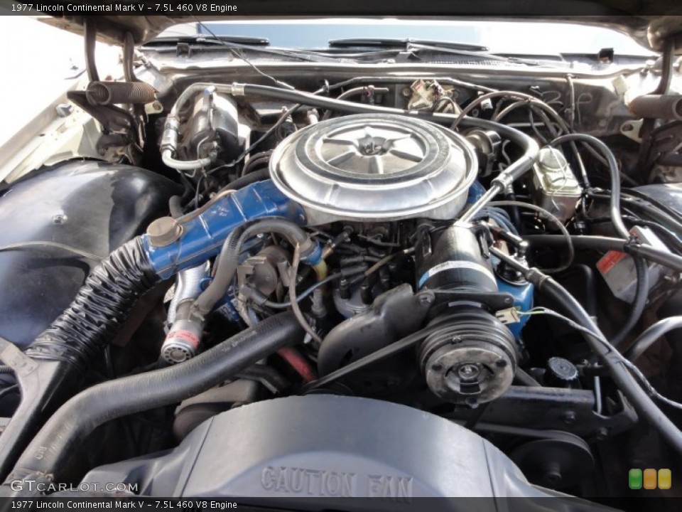 7.5L 460 V8 1977 Lincoln Continental Engine