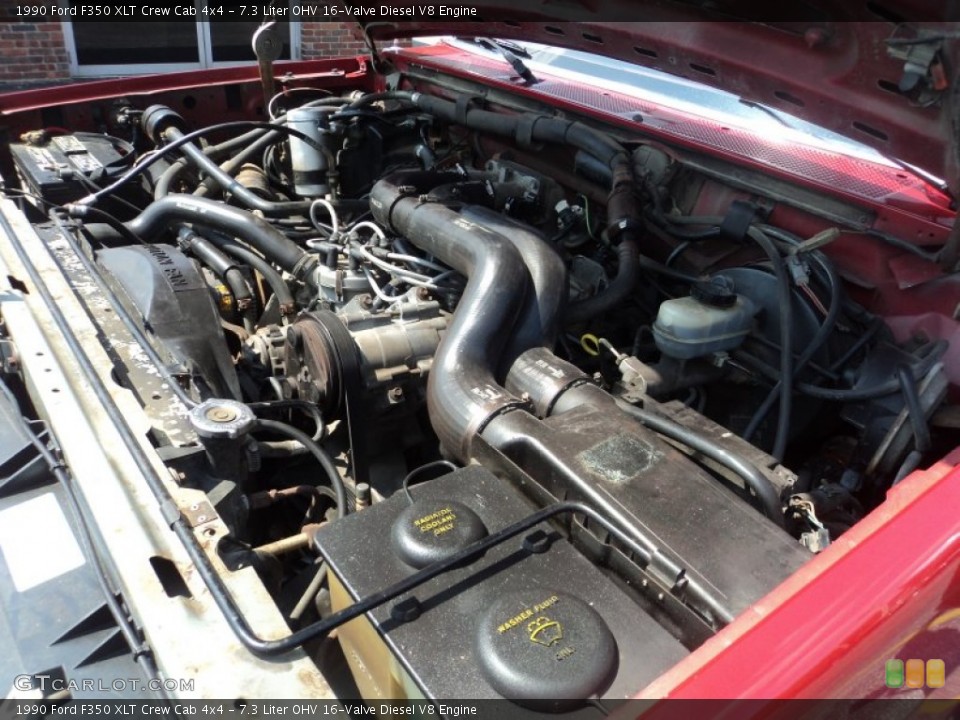 7.3 Liter OHV 16-Valve Diesel V8 Engine for the 1990 Ford F350 #53153338