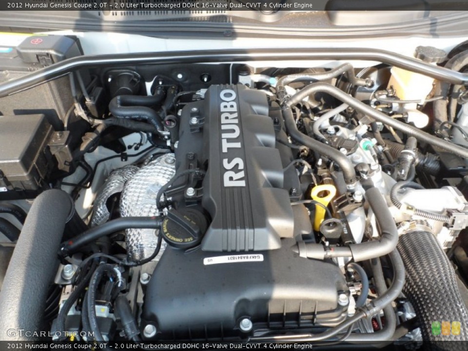 2.0 Liter Turbocharged DOHC 16-Valve Dual-CVVT 4 Cylinder Engine for the 2012 Hyundai Genesis Coupe #53213492