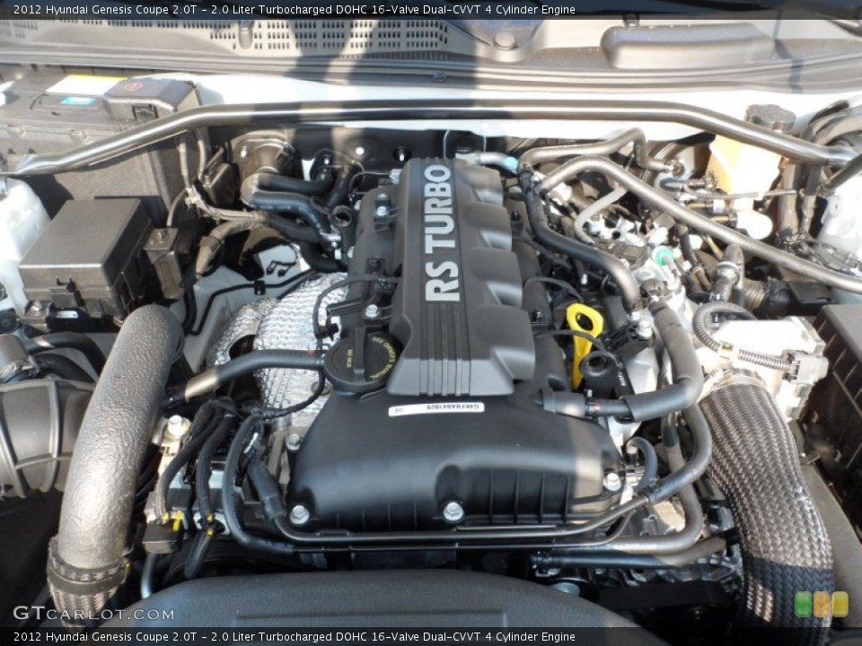 2.0 Liter Turbocharged DOHC 16-Valve Dual-CVVT 4 Cylinder Engine for the 2012 Hyundai Genesis Coupe #53214029