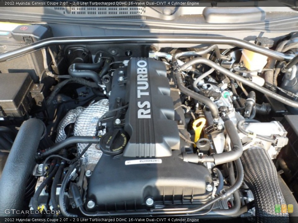2.0 Liter Turbocharged DOHC 16-Valve Dual-CVVT 4 Cylinder Engine for the 2012 Hyundai Genesis Coupe #53214527