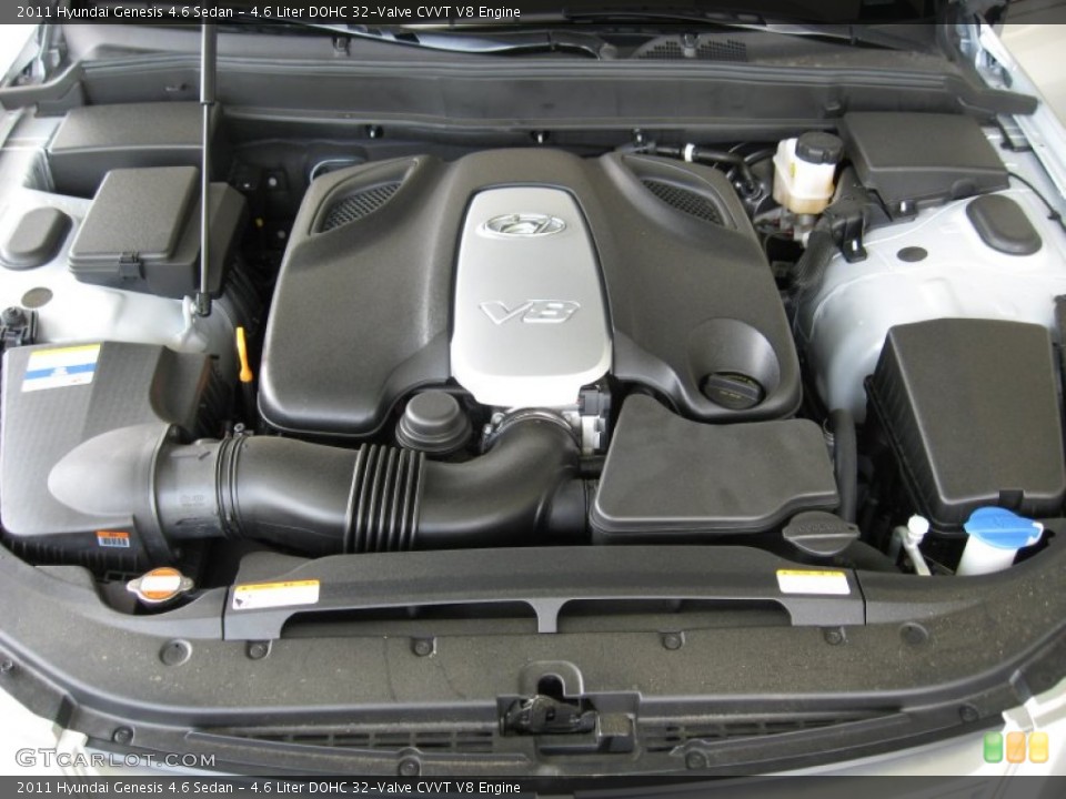 4.6 Liter DOHC 32-Valve CVVT V8 Engine for the 2011 Hyundai Genesis #53264401
