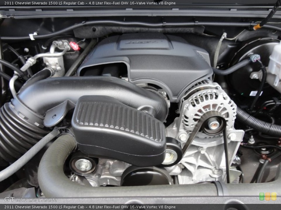 4.8 Liter Flex-Fuel OHV 16-Valve Vortec V8 Engine for the 2011 Chevrolet Silverado 1500 #53274184