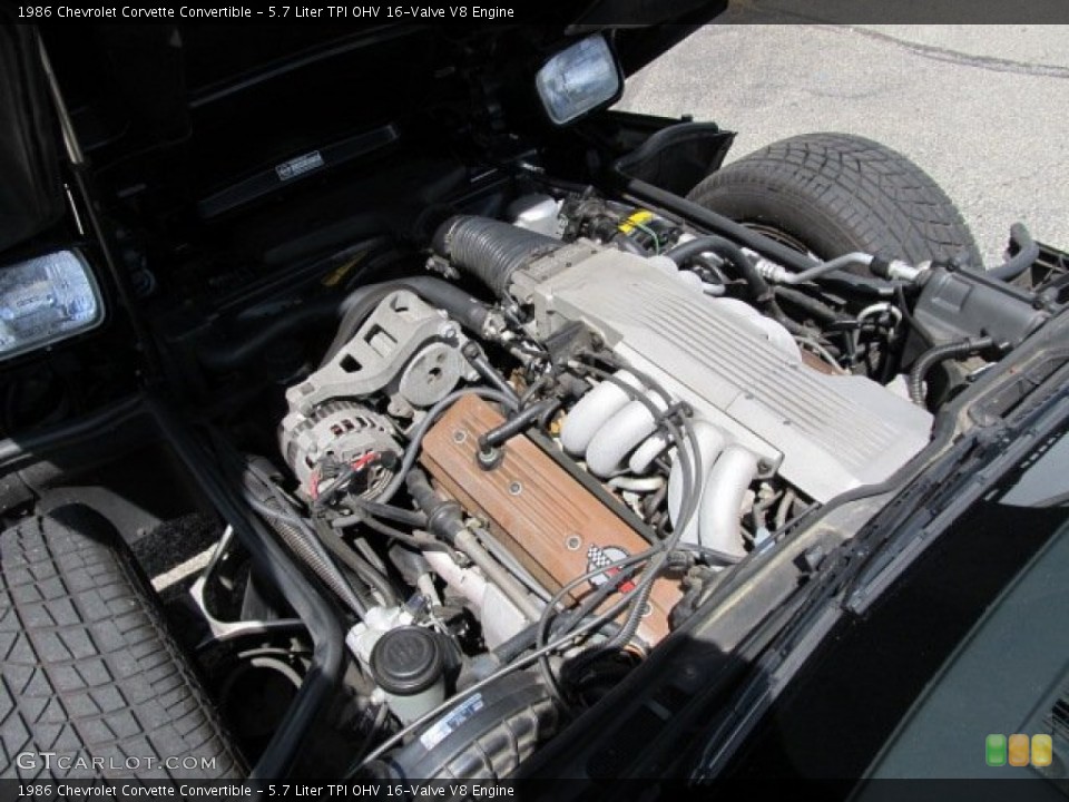 5.7 Liter TPI OHV 16-Valve V8 1986 Chevrolet Corvette Engine