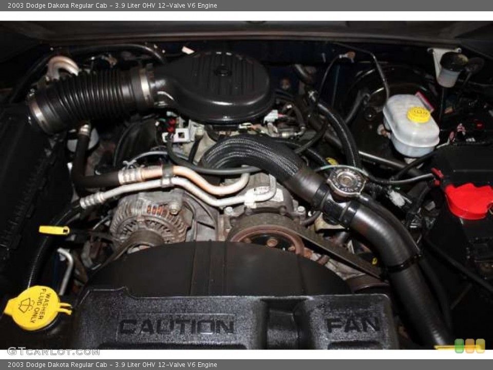 3.9 Liter OHV 12-Valve V6 2003 Dodge Dakota Engine