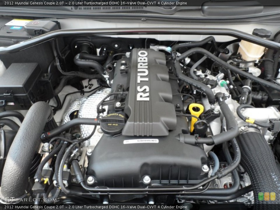 2.0 Liter Turbocharged DOHC 16-Valve Dual-CVVT 4 Cylinder Engine for the 2012 Hyundai Genesis Coupe #53314692