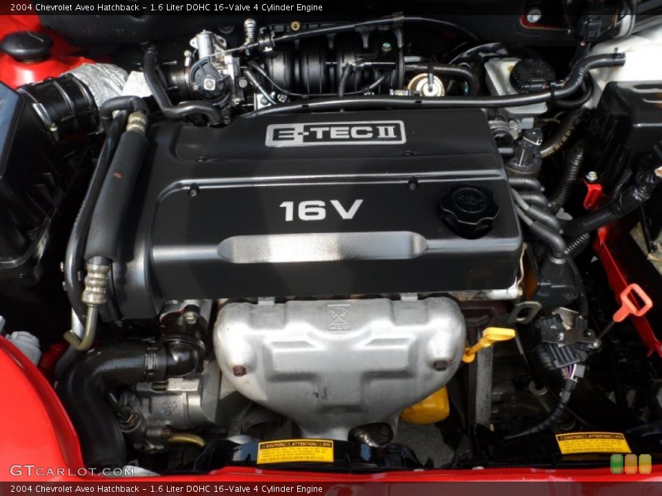 1.6 Liter DOHC 16-Valve 4 Cylinder 2004 Chevrolet Aveo Engine
