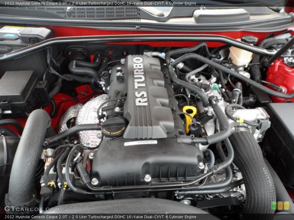 2.0 Liter Turbocharged DOHC 16-Valve Dual-CVVT 4 Cylinder Engine for the 2012 Hyundai Genesis Coupe #53337565