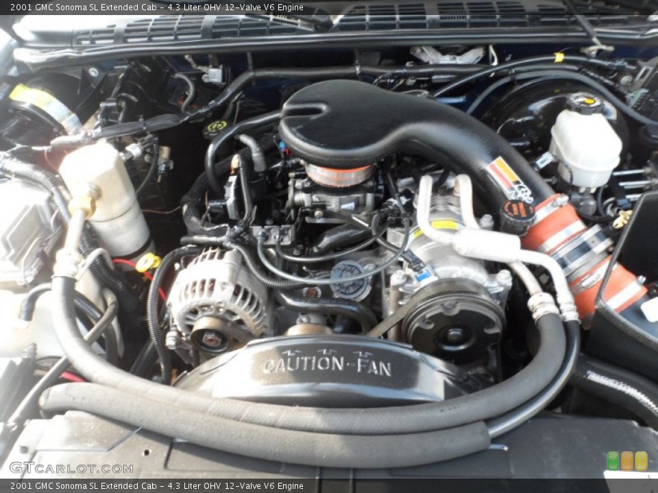 4.3 Liter OHV 12-Valve V6 2001 GMC Sonoma Engine