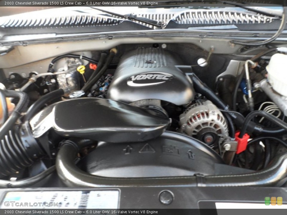 6.0 Liter OHV 16-Valve Vortec V8 2003 Chevrolet Silverado 1500 Engine