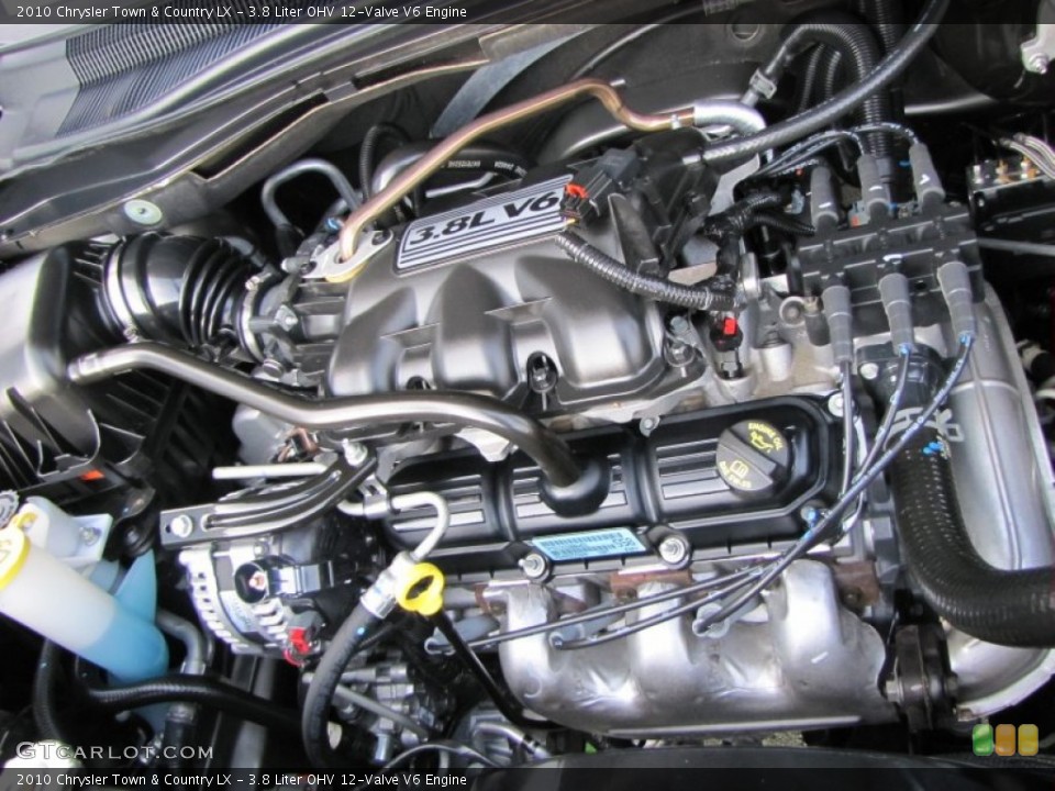 3.8 Liter OHV 12-Valve V6 2010 Chrysler Town & Country Engine