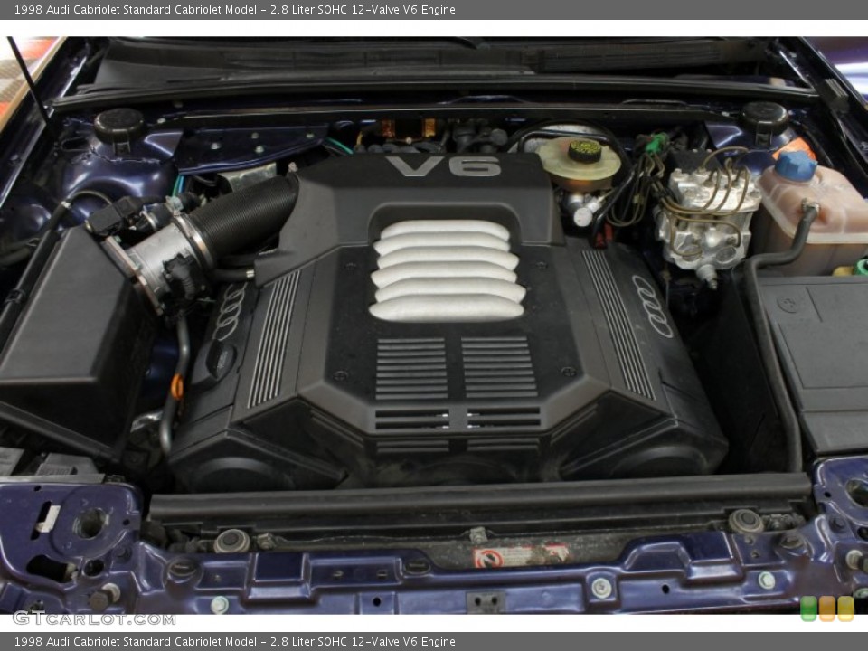 2.8 Liter SOHC 12-Valve V6 1998 Audi Cabriolet Engine